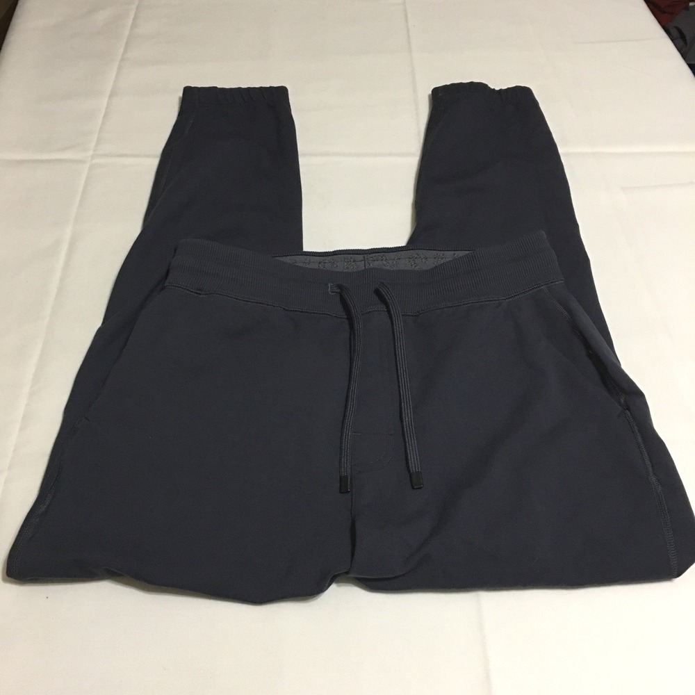 SAXX Down Time Pants Mens Medium Joggers Navy Blue/ Gray